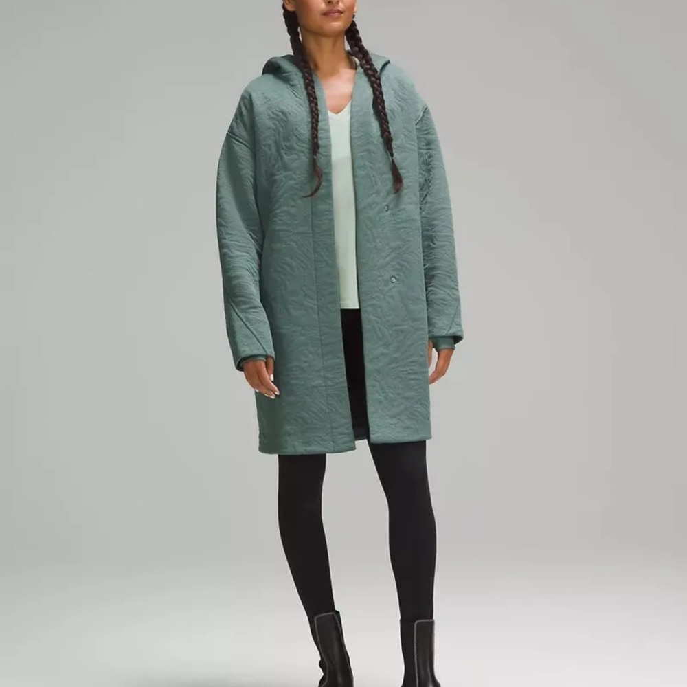 lululemon athletica Sage Green Hooded Cardigan